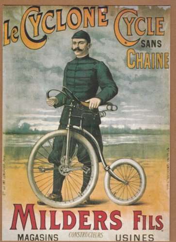 cpm  Reproduction d'affiche Le Cyclone Cycle sans Chaîne Milders