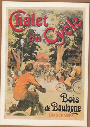 cpm  Reproduction d'affiche Chalet du Cycle Bois de Boulogne