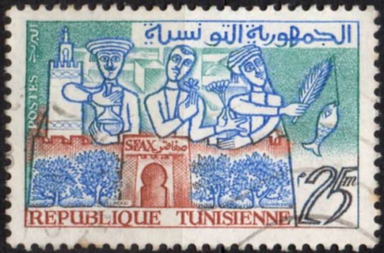 N944 - Y&T n° 484 - oblitéré - Sfax - 1959/61 - Tunisie