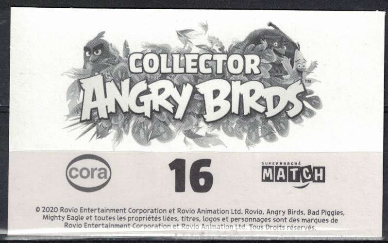 CORA Collector Angry Birds 2020 Autocollant Vue de l'Île aux Oiseaux 16/80