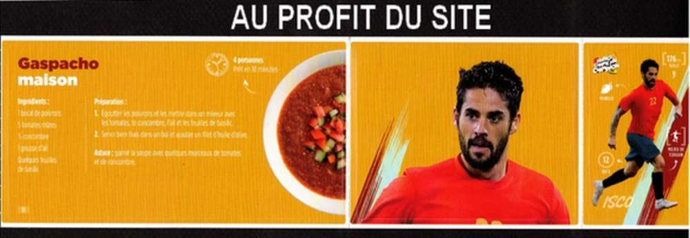 Au profit du site autocollant Carrefour Mange comme un champion Isco  frais 0,06€ seulement