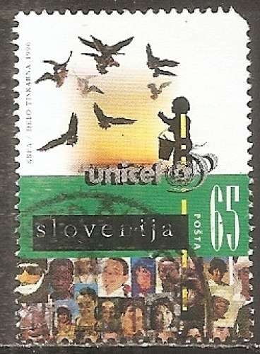 slovenie ... n° 130  obliteré ... 1996 abimé en haut)