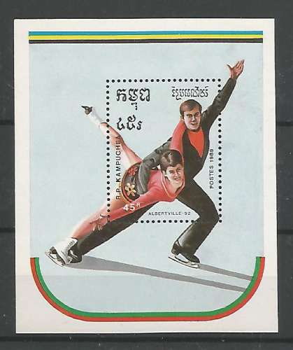 Kampuchea - 1989 - JO Albertville - Bloc n° 68A - Neuf **