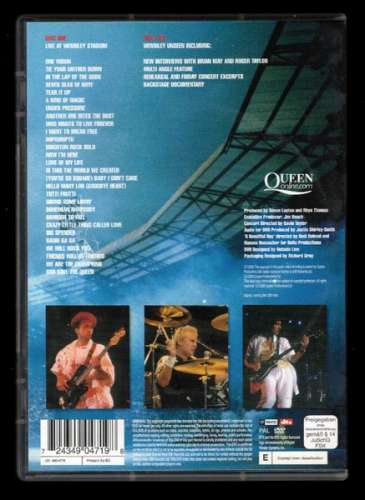 2003  EU  2X DVD Queen Live at Wembley complete concert Stadium Parlophone 4904719 et 4904709