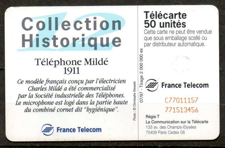 France F760 Téléphone  MILDE 1911 SC7-50U 1997