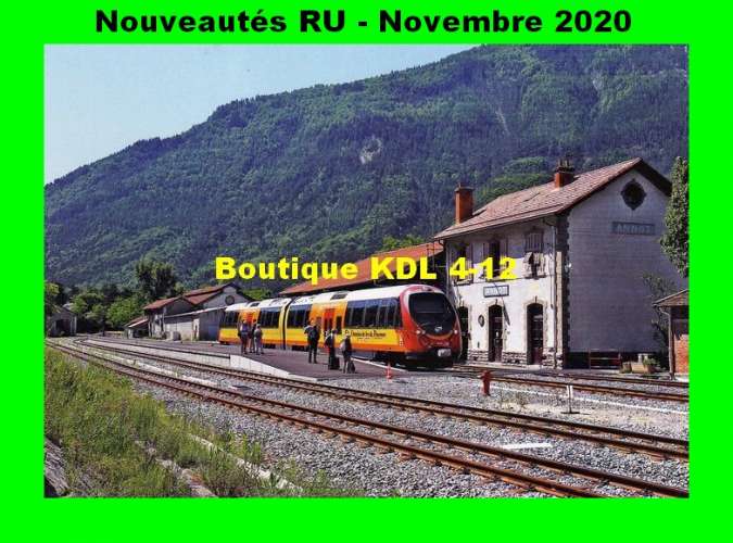 RU 1855 - Autorail AMP 805/806 en gare - ANNOT - Alpes de Haute-Provence  - CP