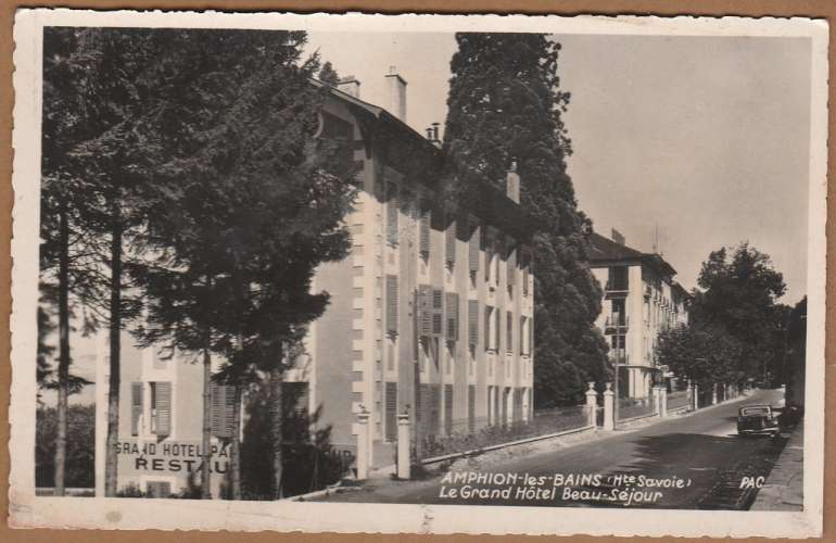 cpsm  74  Amphion-les-Bains Le Grand Hôtel Beau-Séjour
