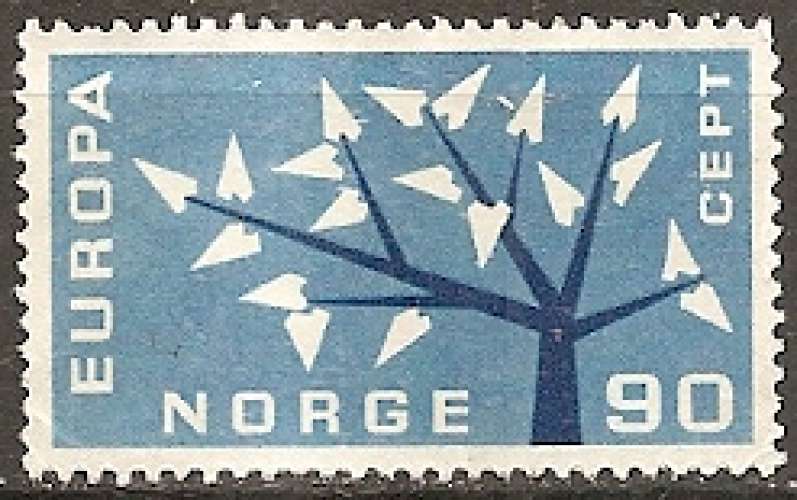 norvege ... n° 434  neuf sans gomme ... 1962 (pliure)