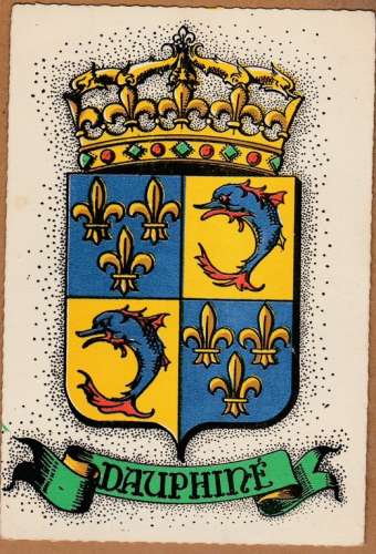 cpsm  Blason relief Dauphiné
