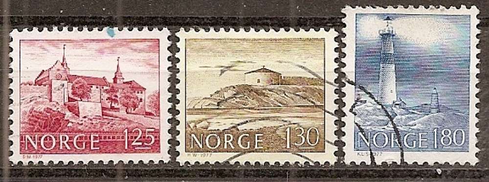 norvege ... n° 695 à 697  obliterés - 1977
