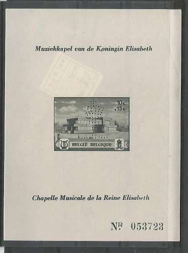Belgique - 1942 - Chapelle Musicale Reine Elisabeth - Bloc PR 47 / 8 - Neuf **