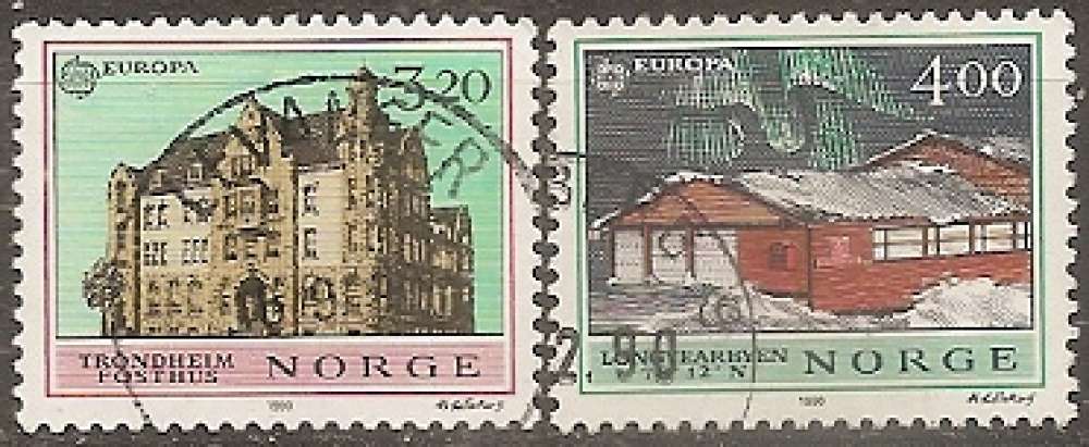 norvege ... n° 1005/1006  obliterés - 1990
