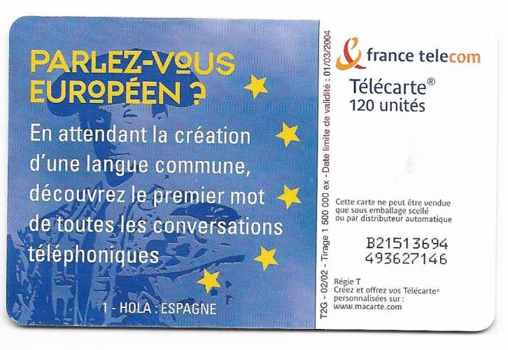 Télécarte 02/2002 - F1197 - 120 U - GEM st - Double numérotation B21513694 et 493627146 - Parlez-vou