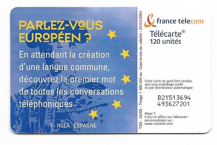 Télécarte 02/2002 - F1197 - 120 U - GEM st - Double numérotation B21513694 et 493627201 - Parlez-vou