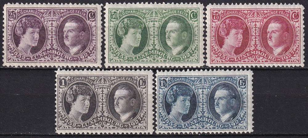 luxembourg ... n° 187 à 191  neufs* ... 1927