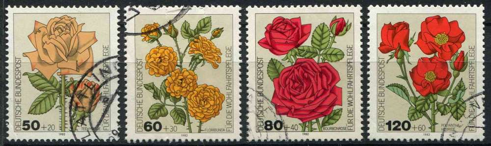 ALLEMAGNE RFA 1982 OBLITERE N° 982 à 985 fleurs