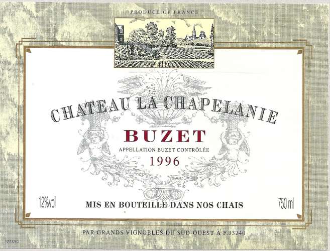 Etiquette de vin du Buzet