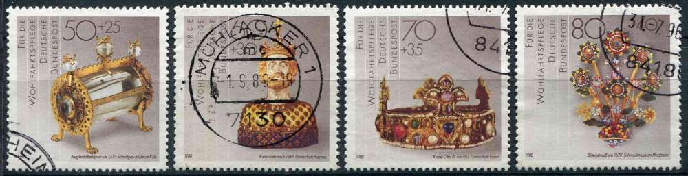 ALLEMAGNE RFA 1988 OBLITERE N° 1215 à 1218