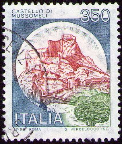 Italie - 1980 - Y&T n° 1448 - Obl. - Château de Mussomeli - Caltanissetta - Série courante