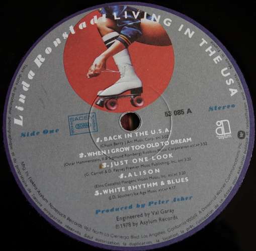 1978 France Vinyl LP Album Gatefold Linda Ronstadt Living in the USA  Asylum Records 53085