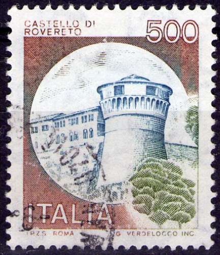 Italie - 1980 - Y&T n° 1451 - Obl. - Château de Rovereto - Trente - Série courante