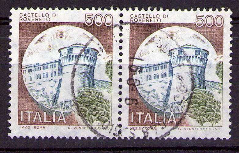 Italie - 1980 - Y&T n° 1451 - Obl. - Château de Rovereto - Trente - Série courante