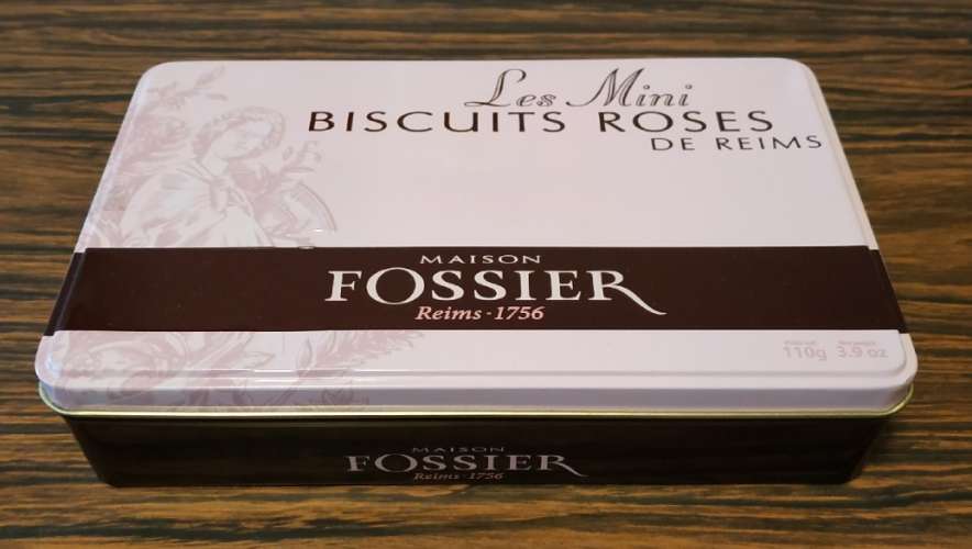 Boîte Vide Métallique rectangulaire Les Mini Biscuits Roses de Reims Maison Fossier