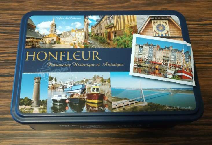 Boîte Vide Métallique rectangulaire Biscuiterie La Trinitaine Honfleur Vues