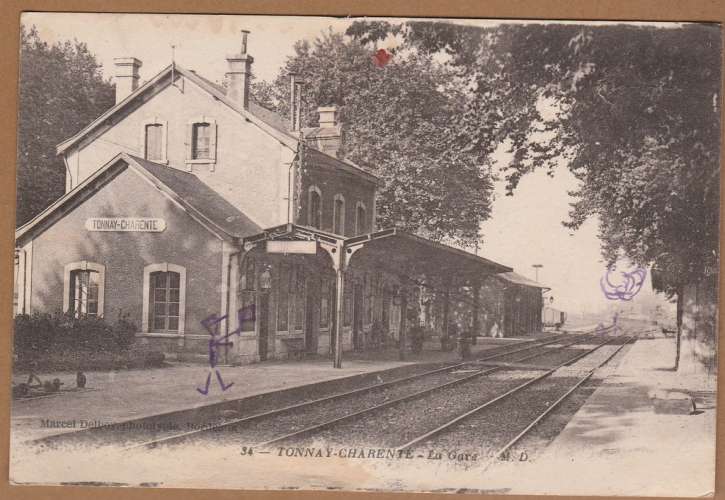 cpa 17 Tonnay-Charente La Gare