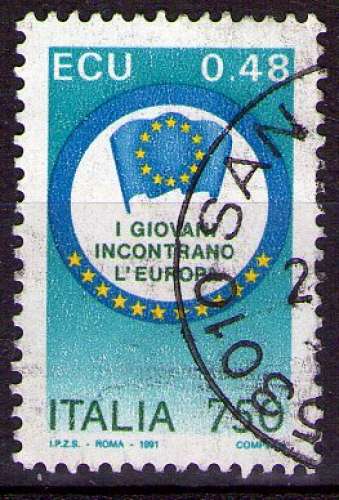 Italie - 1991 - Y&T n° 1907 - Obl. - Rencontre des jeunes avec l'Europe