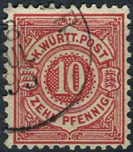 WURTEMBERG 1875 OBLITERE N° 46