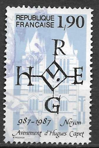 France 1987 Y&T 2478 oblitéré - Cathédrale de Noyon 