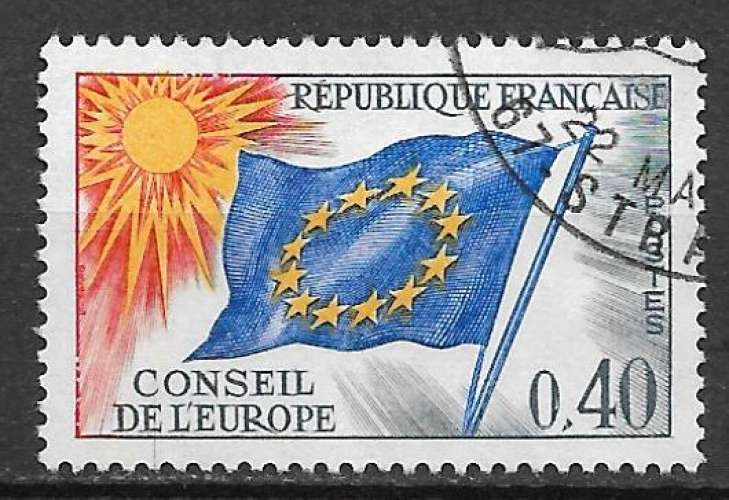 France Service 1963-71 Y&T 31 oblitéré - Drapeau du Conseil 