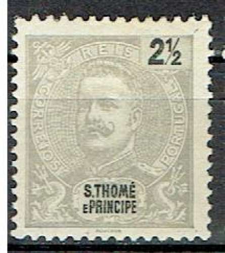 ST THOMAS & PRINCE 1898/1901 - YT 43 MH DENT. 11 3/4.