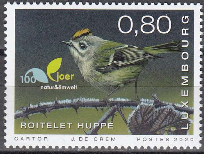 Luxembourg 2020 Oiseau Roitelet huppé Neuf **