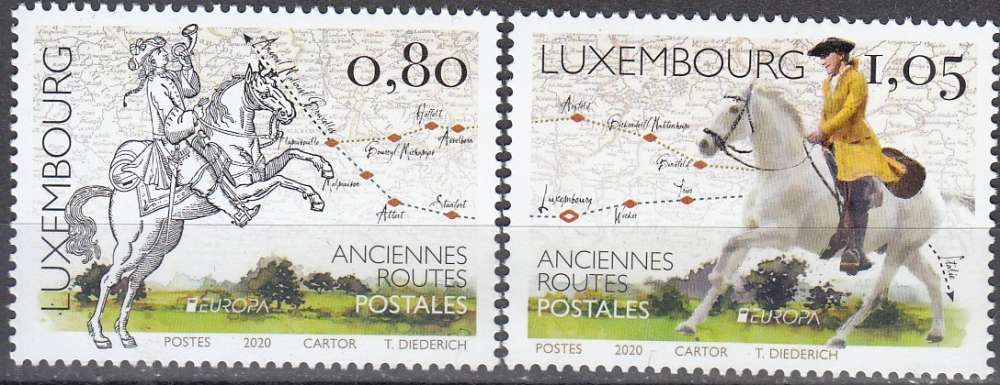 Luxembourg 2020 Europa CEPT Anciennes routes postales Neuf **
