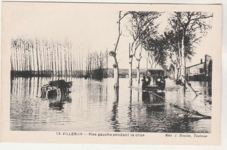 cpa 31 Villemur Rive gauche pendant la crue