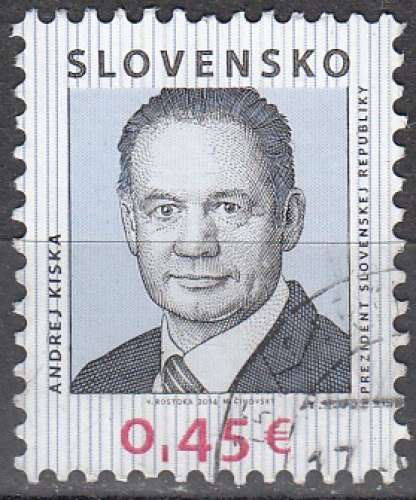 Slovensko 2014 Président Andrey Kiska O Cachet rond