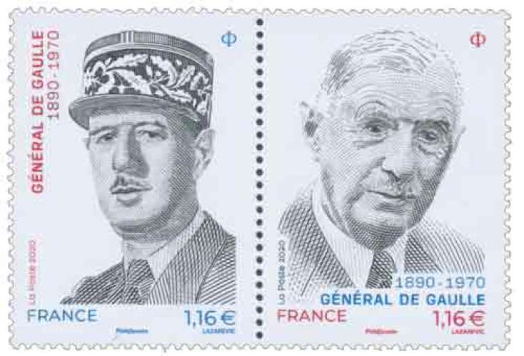 FRANCE 2020 : yt 5444/5445 **/mnh # Général De Gaulle