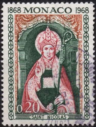 H190 - Y&T n° 745 - oblitéré - Saint Nicolas - 1968 - Monaco