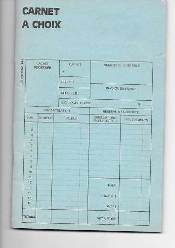CARNETS à CHOIX OCCASION les 10 