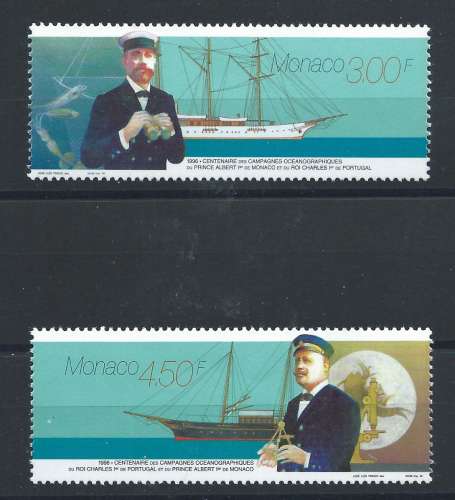 Monaco N°2031/32** (MNH) 1996 - Centenaire des campagnes océanographiques 