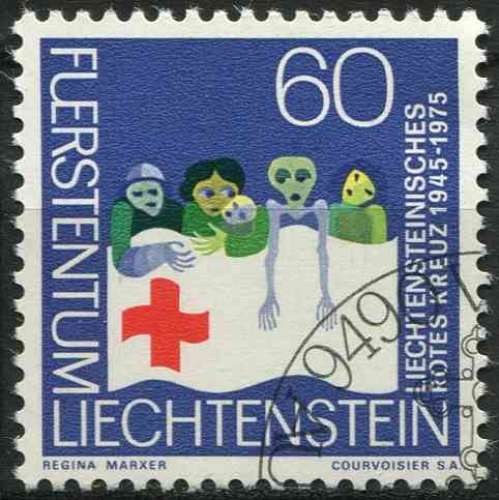 LIECHTENSTEIN 1975 OBLITERE N° 568 Croix-Rouge