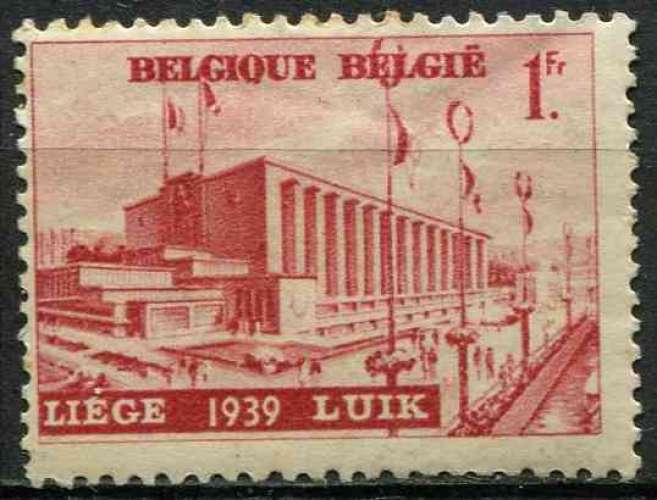 BELGIQUE 1938 NEUF* charnière N° 485