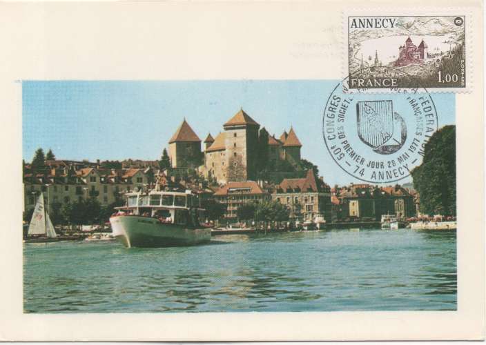 Carte maximum - Y & T : 1935 - Annecy et son Château 