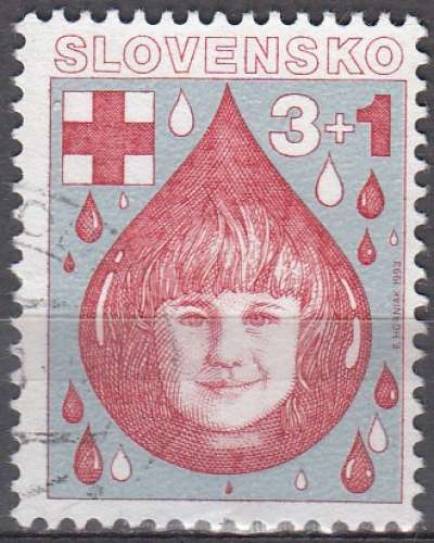 Slovensko 1993 Michel 182 O Cote (2009) 0.20 Euro Croix-Rouge Cachet rond