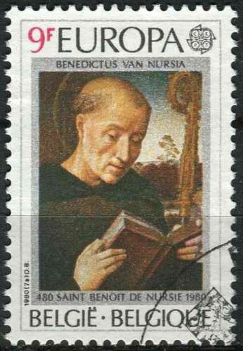 BELGIQUE 1980 OBLITERE N° 1970 europa