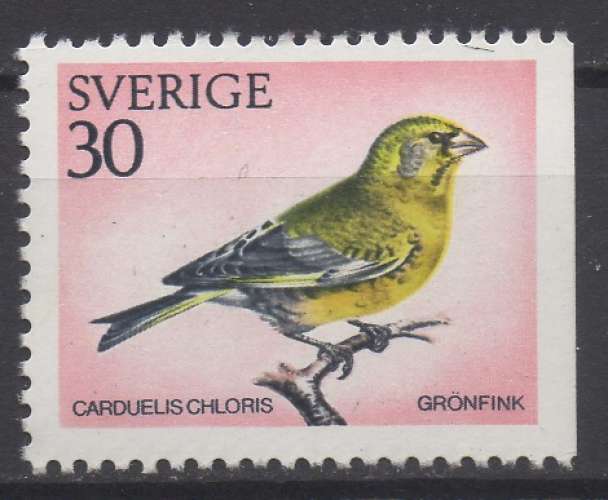 Suède 1970 - Y & T : 676 A (N**) - Oiseau : verdier