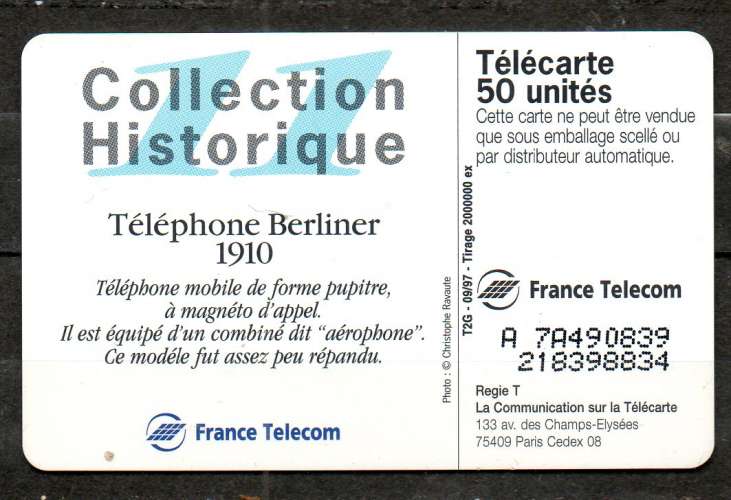 France F789 Téléphone BERLINER SO3-50U 1997 JD-A