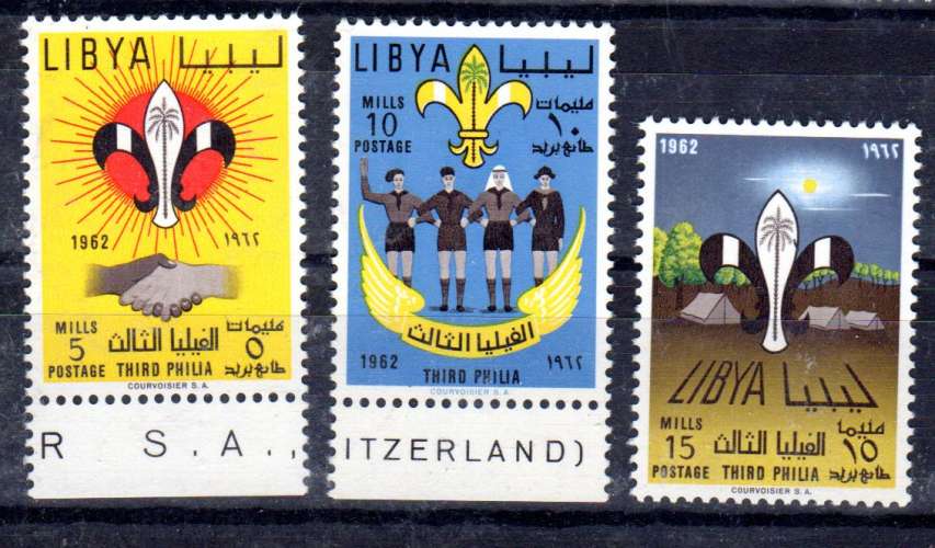 Libye; 13-7-1962; Scouts en Libye; YT 211 - 213; neuf **, Lot 51521